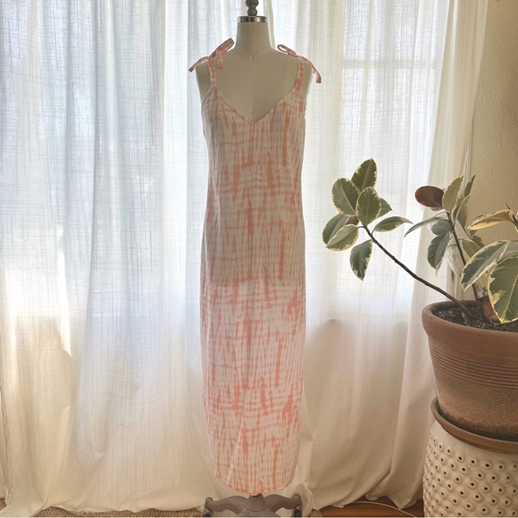 NW/OT Beachy tie-dye swim cover-up maxi - Picture 2 of 7